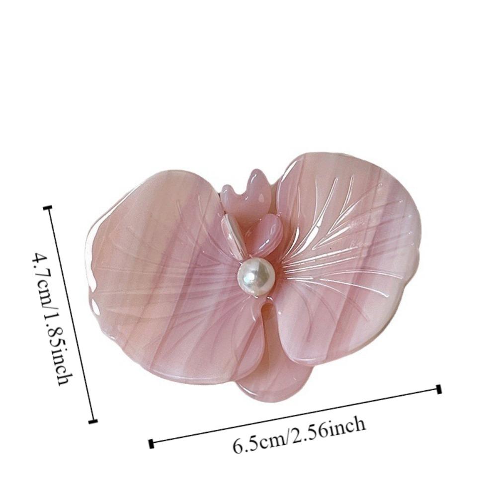 Side Clip Acetic Acid Hairpin Floral Korean Style Flower Duckbill Clip Butterfly Orchid Hair Accessories Fresh Barrettes