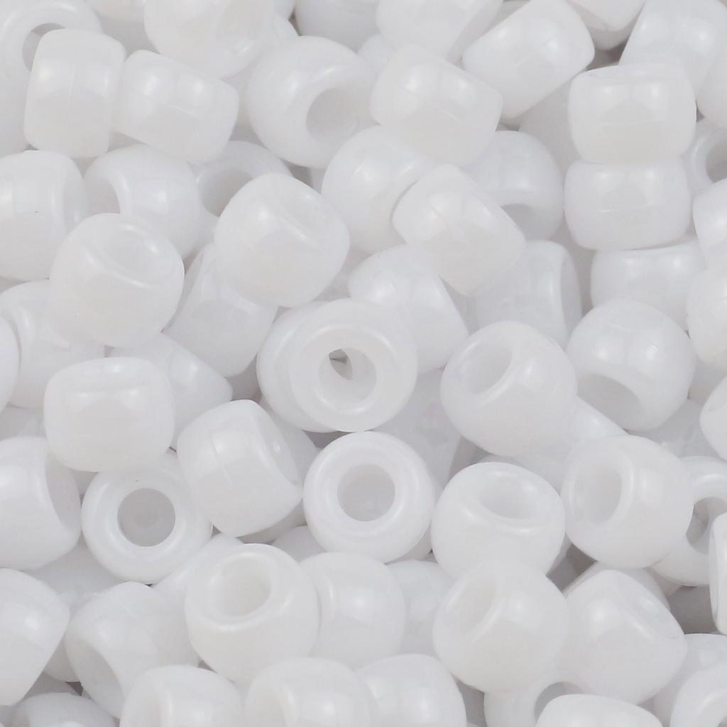 200-1200Pcs multi-colored Large Hole Pony Beads Plastic Beads For Bracelets Making DIY Crafts Jewelry Key Chains And Decorations
