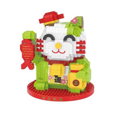 Großer Nanoblock Grüne Neko Japanische Katze 1158 Teile (Stck)