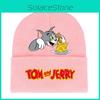Tom And Jerry Cartoon Print Knitted Hat Hip Hop Cap Outdoor Fashion Gift Unisex