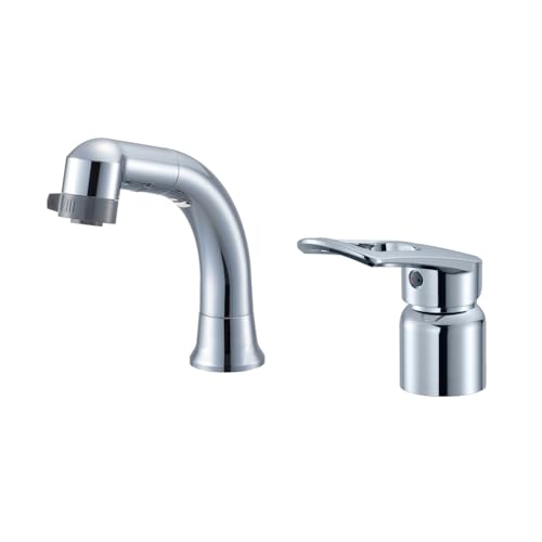 

[Amazon.co.jp Exclusive] SANEI Single Spray Mixer Tap, Chrome Plated, 1m Pull-Out Hose, Height Adjustable, Water Flow Switching, Eco-Friendly, Made in