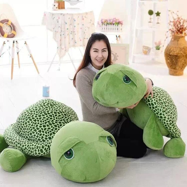 New 20-30cm Big Eyes Green Turtle Plush Toy Tortoise Soft Cute Cartoon Doll Gift for Kids Wedding Birthday Pillow