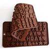 Forma Silicon Happy Birthday Letters and Numbers Mold 21x11 cm Chocolate/Fondant Mold Non-Stick Reusable Extreme Temperature Resistant