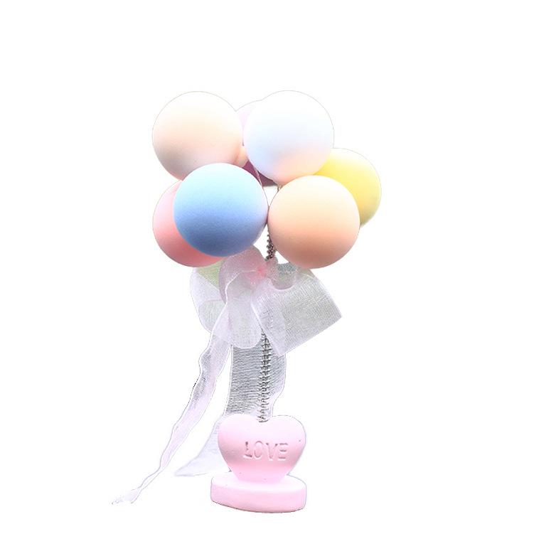 Colorful Macaron Heart Car Ornaments & Cake Accessories