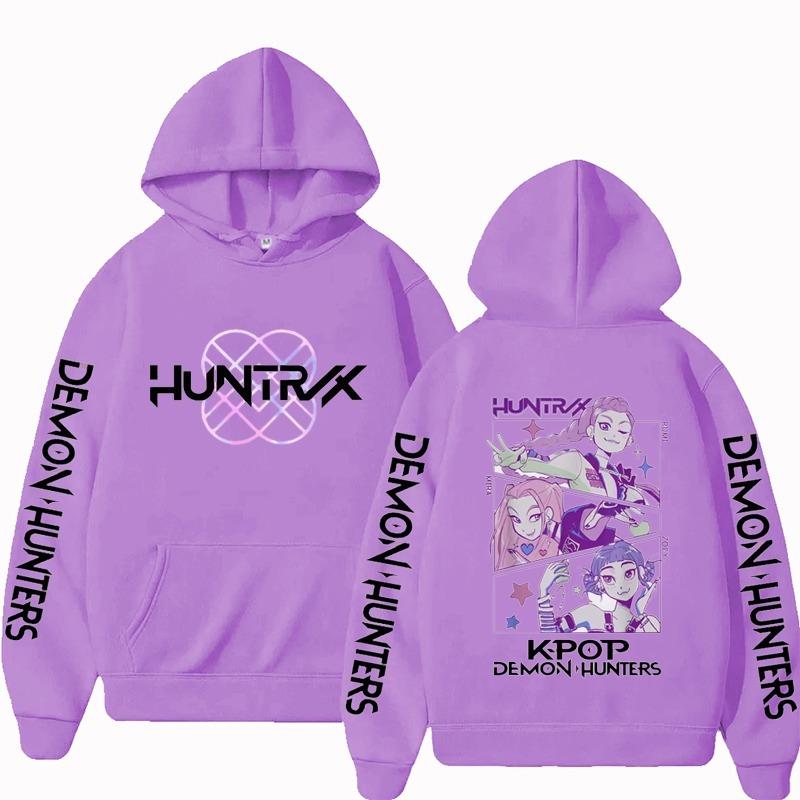 Fashion Women's Hoodies Demon Hunters Anime Print Kids Girl Casual Pullover Long Sleeve Sweatshirt Women's Top Clothing