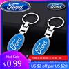 Neuer 2026 Autoaufkleber Metall Auto Schlüsselanhänger Kette Auto Logo Schlüsselanhänger für Ford S MAX Ranger Focus Fiesta Mondeo Kuga Mustang Escort KA
