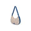 New MLB Denim Dumpling Bag, Shoulder Bag, Handbag Women's Brown 3ABQL023N-43SAL