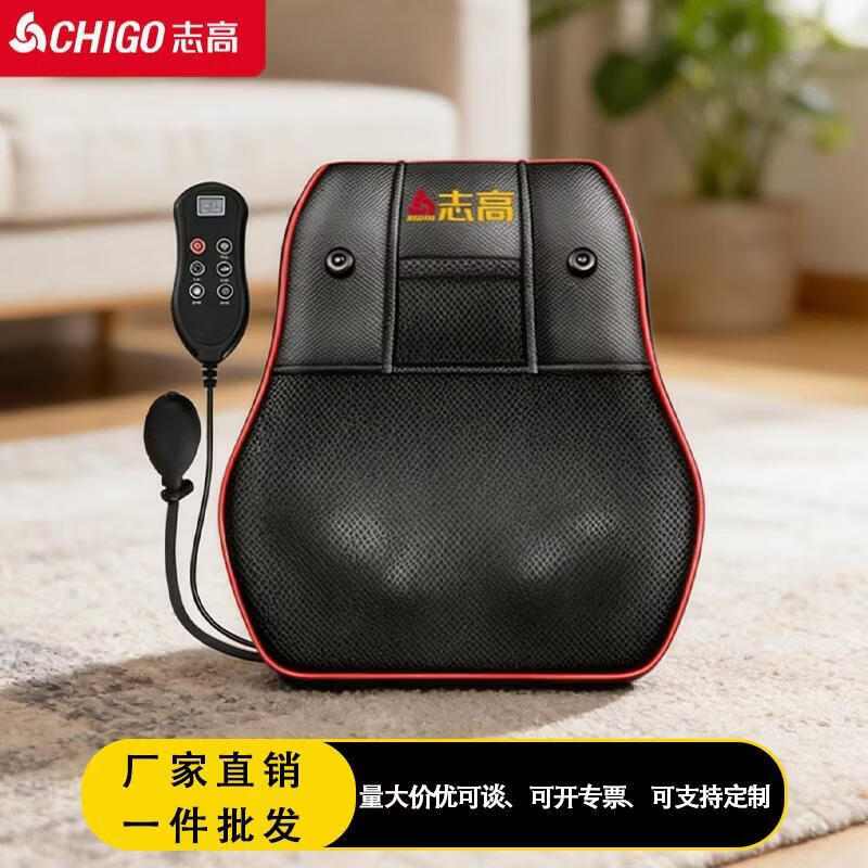 Chigo Heated Back & Lumbar Massage Cushion CN Plug (adapter Included)