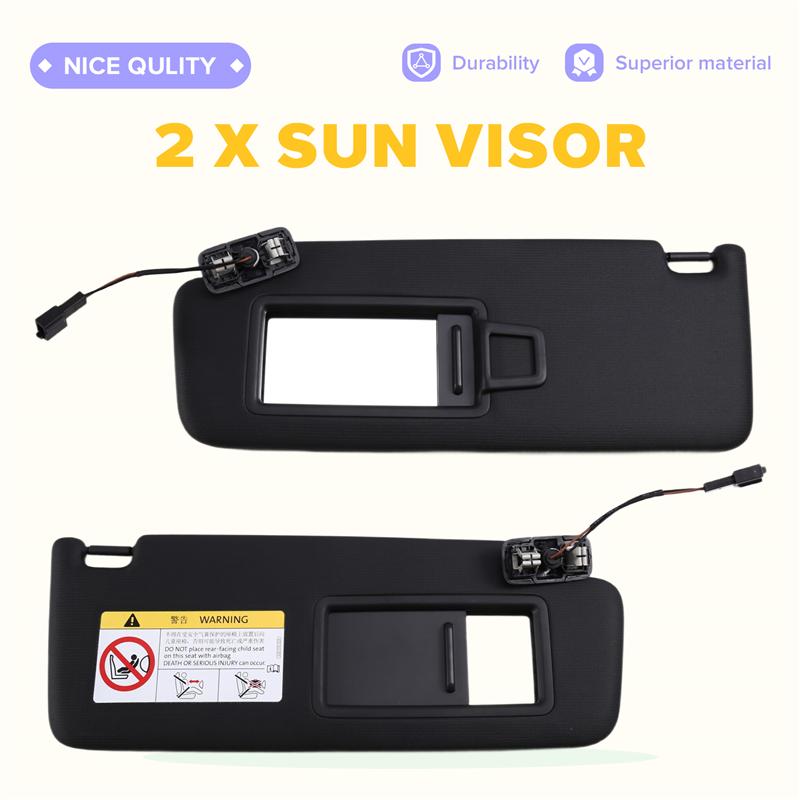 

ABLZ-Front Sun Visor Panel With Makeup Mirror For VW Golf 7 MK7 Gti Superb3 Car Sunshield Accessories 5G08575515G0857552 чёрный