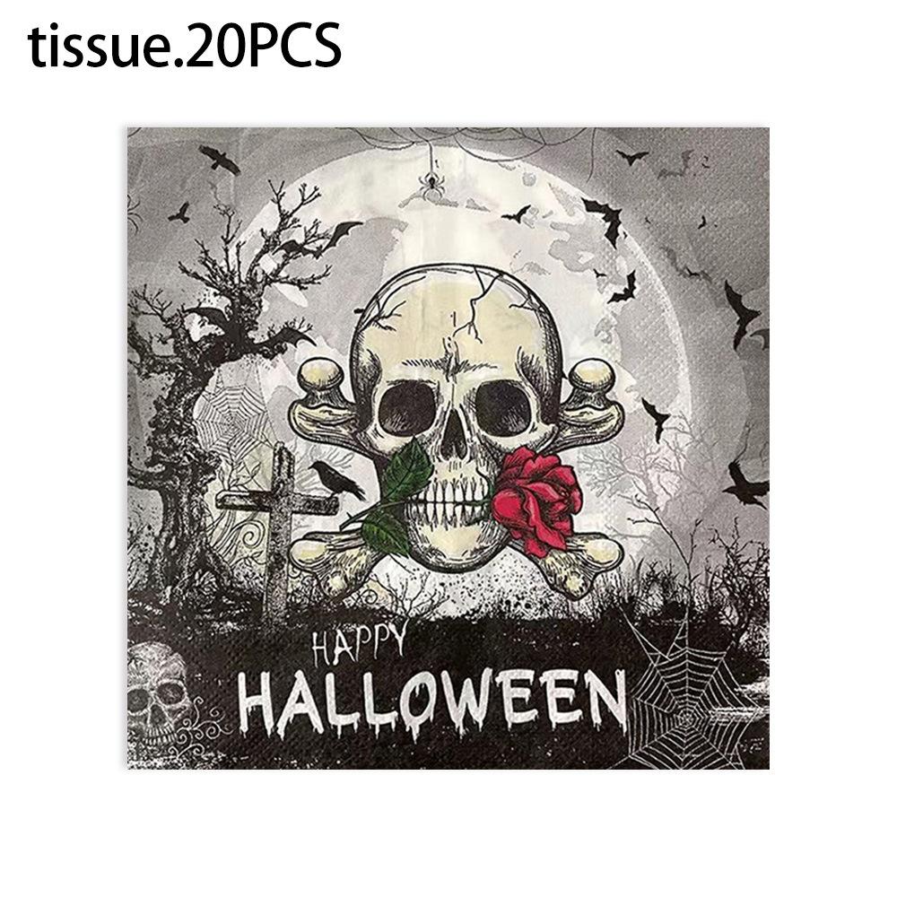 20ks/Pac 33*33cm 2vrstvý jednorázový párty ubrousek halloweenský vzor