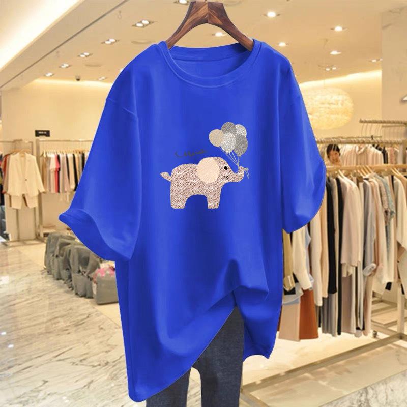 Damska czysta biała bawełniana koszulka z długim rękawem, średniej długości, na lato 2025 - Podstawowa warstwa letnia