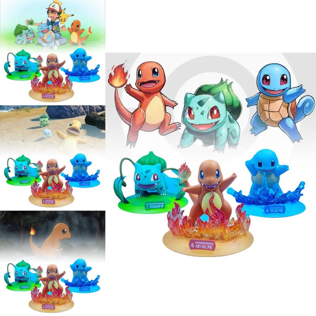 Adorable Pokmon Starter Figures Including Charizard Bulbasaur And Squirtle Collectible Toys