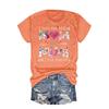 Mother's Day Pattern Print Round Neck Short Sleeve T-Shirt for Women