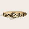 Subculture Ladies Leopard Print Spice Girl Belt Women'S Hair Soft Face Belt Premium Vintage Personality Decorative Belt Women