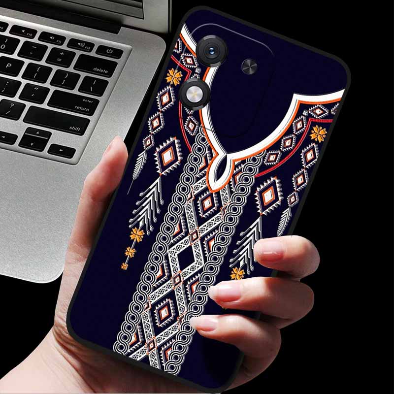 For Honor X70i 5G ABR-AN00 3D Relief Flower Emboss Soft Silicone Back Cover For Honor X70i X70i 5G Relief Emboss Case Honor X70i