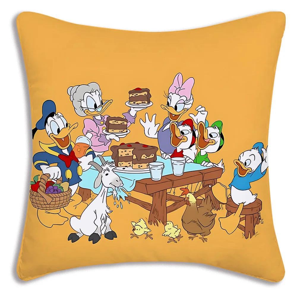 Heiße Cartoon Anime Donalds Enten Kissenbezüge Cartoon Sofa Dekorativ Zuhause Druck Niedliche Kissenhülle 40cmx40cm
