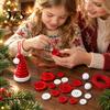 DIY Ornament Making Set Christmas Button Pendant Craft Kit for Kids Adults, Handmade Santa Hat/Bell/Gnome/Wreath Hanging Kindergarten Project
