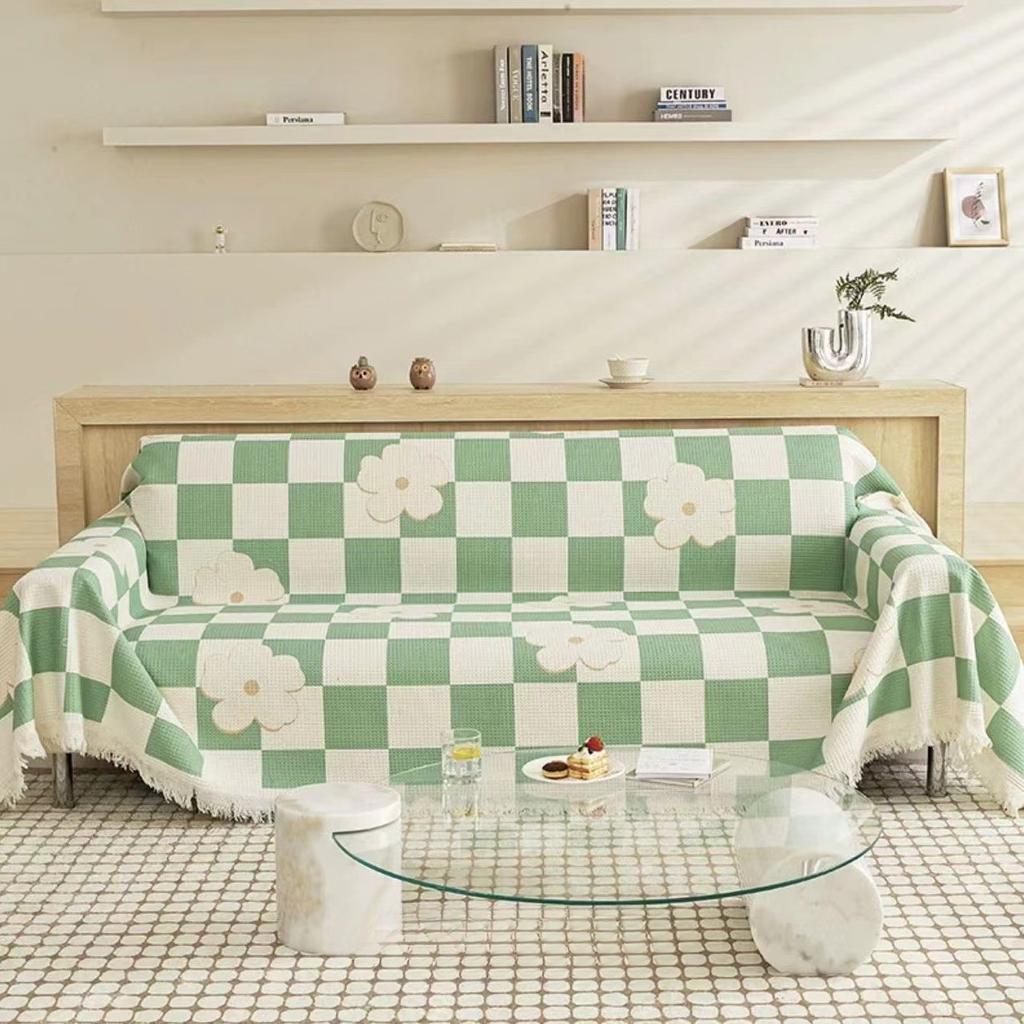 Cobertor de sofá universal estilo nórdico, capa antiderrapante, peças totalmente cobertas, almofada de sofá, areia, quatro estações, universal, lavável à máquina