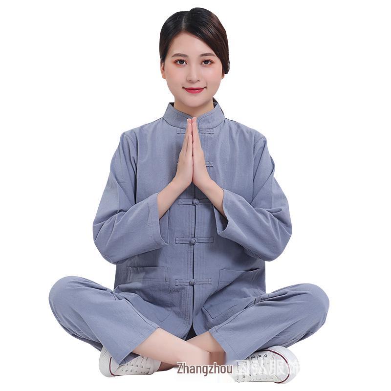 Haiqing Unisex Zen Meditation Clothing Pure Cotton Set for All Seasons