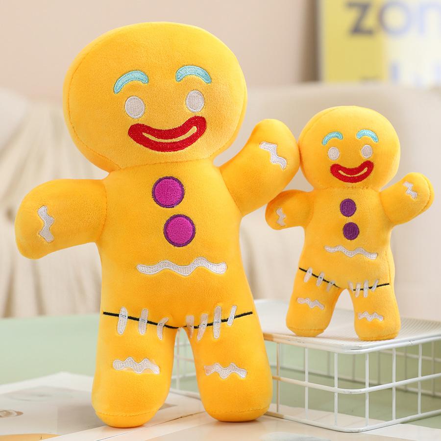 Kawaii Creative Gingerbread Biscuit Men Plush Doll Pendant Warm Happy Christmas Toy Home Decor Christmas Gift For Boys And Girls