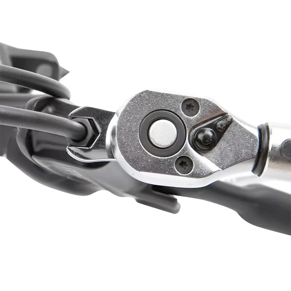 8mm Bike Disc Brake Cable Wrench Opening Head Bike Hydraulic Brakes Bolt Tool Steel for 1/4 Head Torque Wrench