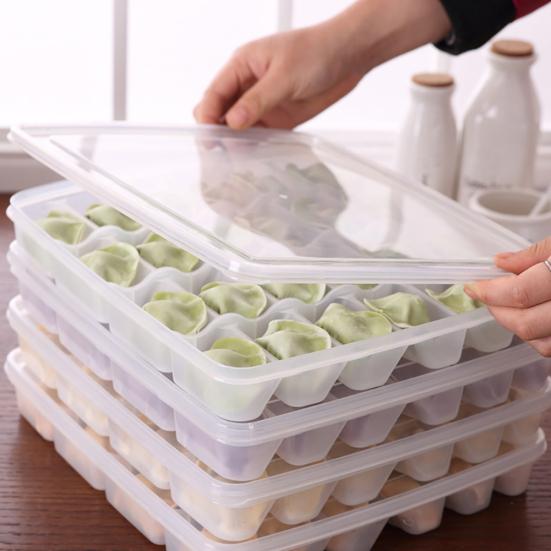 Dumpling Frozen Box Case Refrigerator Storage Organizer Food Crisper Container