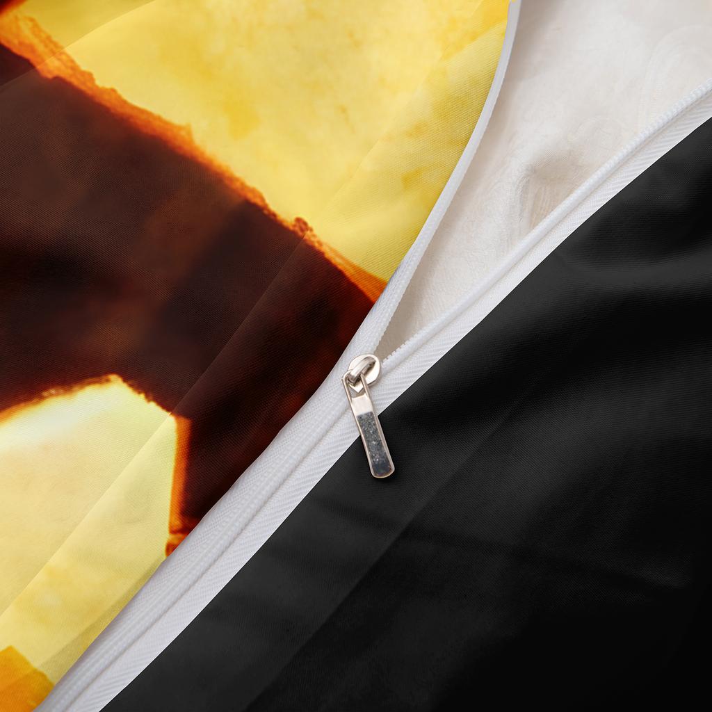 Cat Pumpkin Duvet Cover Set Halloween Comforter Cover Ghost Bedding Set Horror Quilt Cover Black Room Decor 3PCS NO Comforter