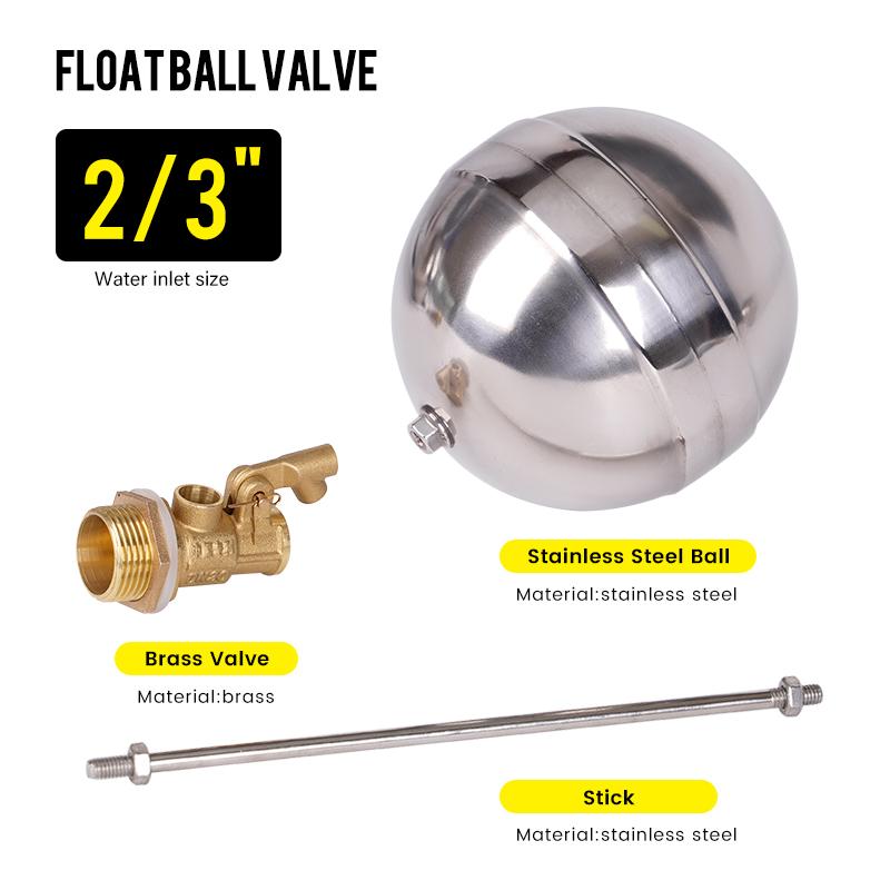 Brass Water Float Ball Valve Copper Valve Water Tank Liquid Level Control Toilet Valve for Industry 1/2" 3/4 " 1"