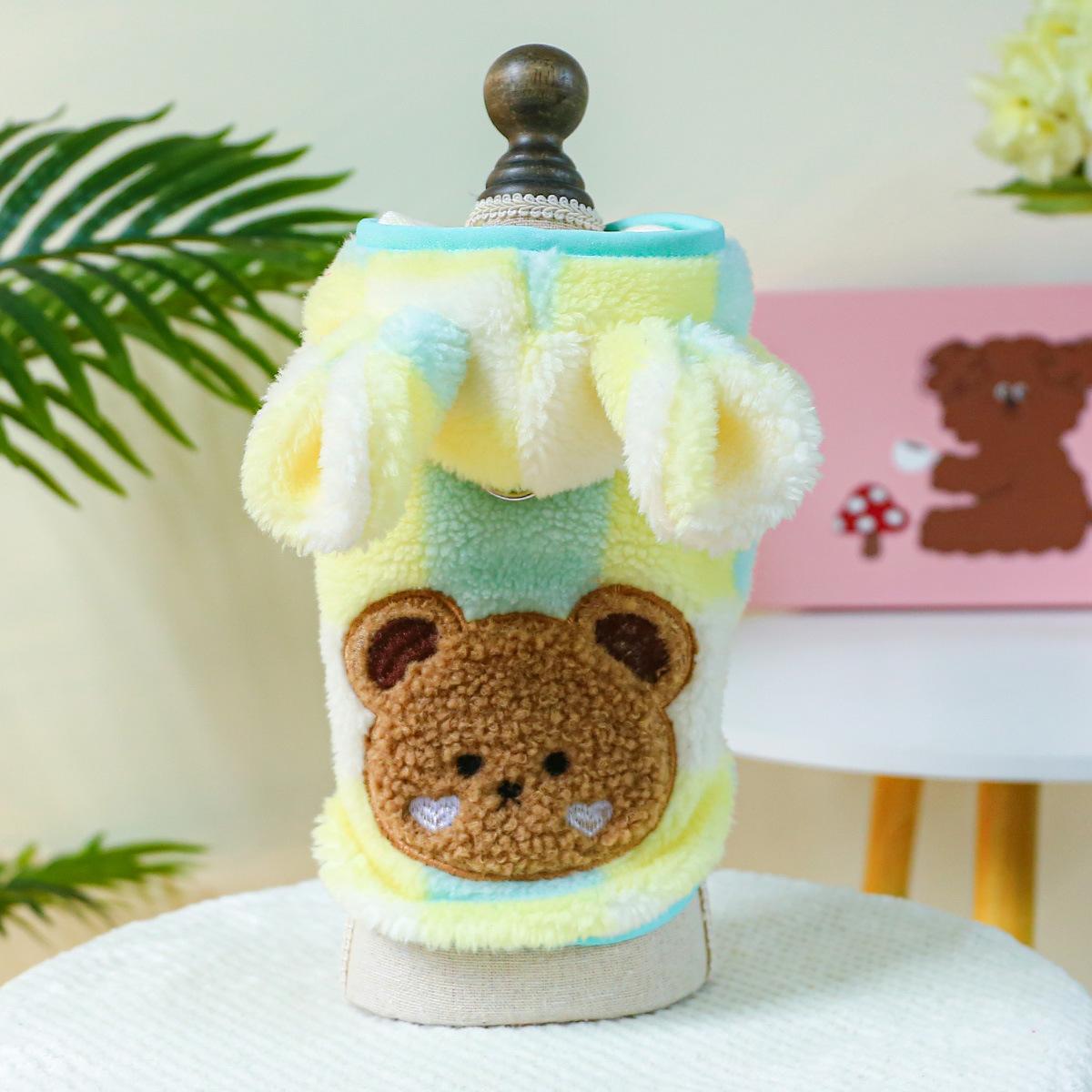 

Pet circle dog cat clothes lamb wool warm and comfortable round bear sweater pet clothing xs-about 1.0-1.5kg