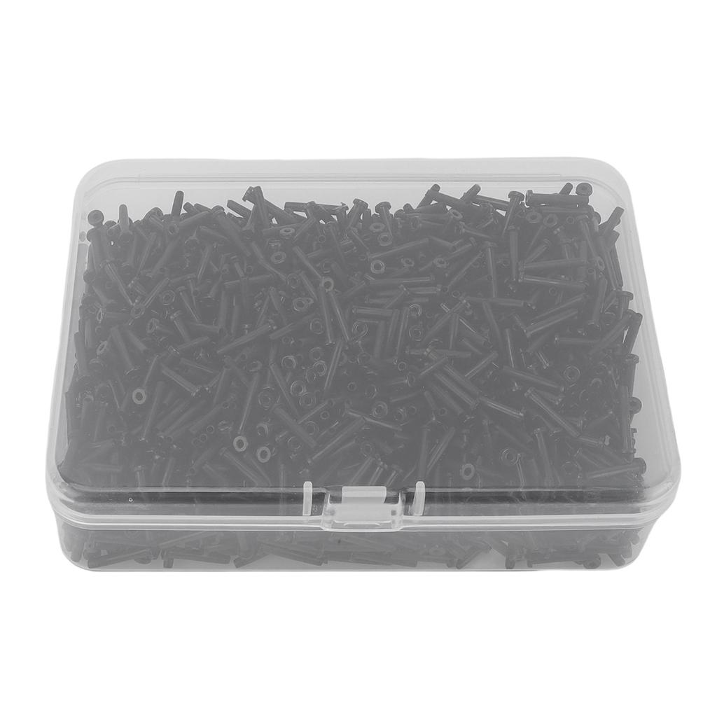 Badminton Ösen Set Nylon 2.1x13mm Badminton Schläger Ösen Schutz Saitenbesaitungs Werkzeug für Ersatz Reparatur Schwarz