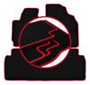Velours-Fußmatten mit rotem Rand für: Mazda MPV II LW Minivan (1999-2006)