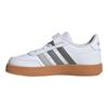 adidas Breaknet 2.0 Cómodos Versátiles Antideslizantes Duraderos Zapatos de Skate para Niños Zapatillas para Niños Blanco Gris Amarillo Resina JI0962