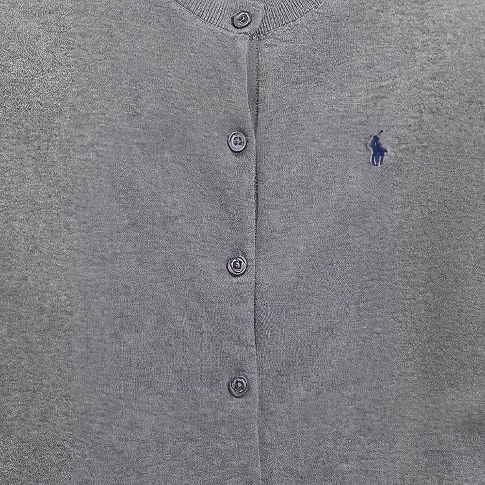 Polo Ralph Lauren Solid Color Button Round Neck Long Sleeve Knit Sweater Women sweater Gray WMPOSWENDW20115-020