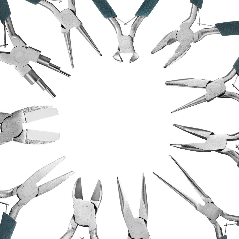 1set of tools for making jewelry tool set organizer pliers tweezers for bracelet necklace making jewelry making kits