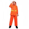Orange Reflective Double-Layer Trench Coat for Sanitation Workers - Thickened Fire Protection Raincoat Set