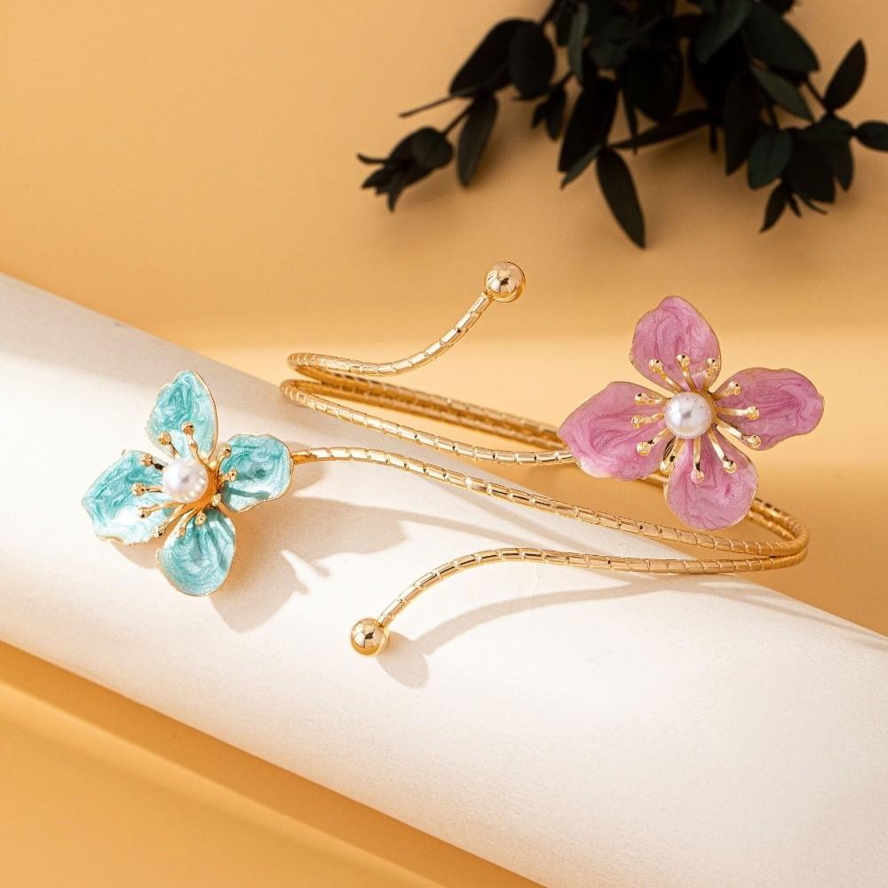Tropföl Blumen Armband Buntes Armband Mode Offenes Armband Arm Zubehör