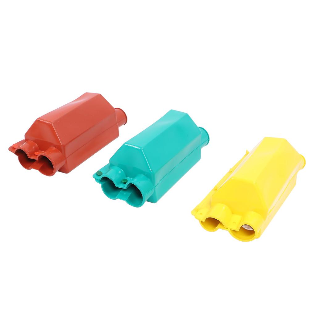 3PCS Cable Terminal Insulation Cover Silicone Rubber Connector Protective Sleeve 10KV Withstand