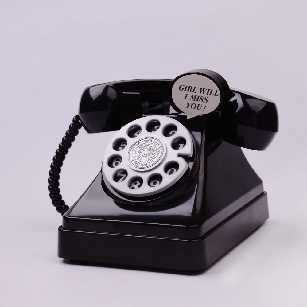 Cartoon Plastic Telephone Model Mini Money Box Ornaments Telephone Piggy Bank  Children's Toy