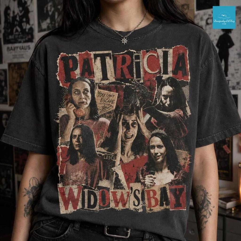 Patricia Widows Bay Shirt | Retro Horror Collage Tee | Halloween Fan Gift
