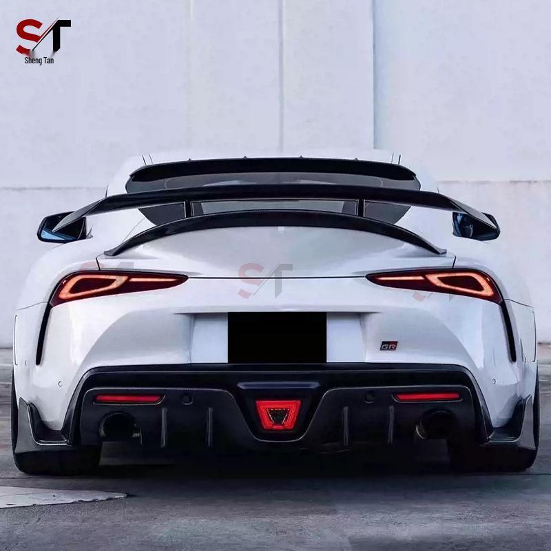 Toyota Supra A90/A91 MK5 Carbon Fiber Rear Bumper Lip & Corner Diffuser Kit