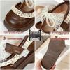 Girls' Lace Bow Leather Shoes - Spring & Autumn Korean Style Princess Performance Shoes with Pearls