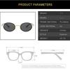 Small Oval Punk Men Sunglasses Vintage Semi-Metal Women Gradient Shades UV400 Blue Tea Sun Glasses Lentes Mujer