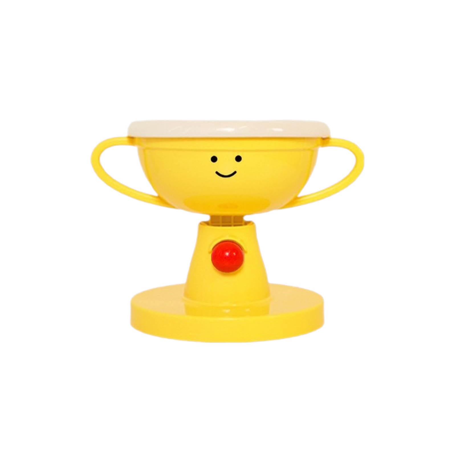 

Adjustable Height Bowl And Small Dog Feeder - 5-tier Booster Food And Water Stand, 15° Tilt Neck Design. жовтий