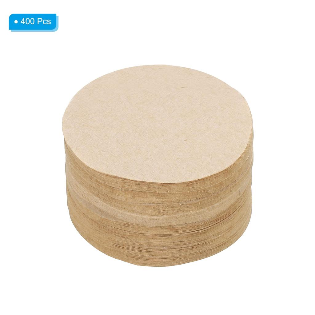 PATIKIL Cup Disc Coffee Filter Disposable Round Brown Paper 64mm Outer Diameter for Espresso Maker Cafe Office Home Use 400 Pieces 1-2