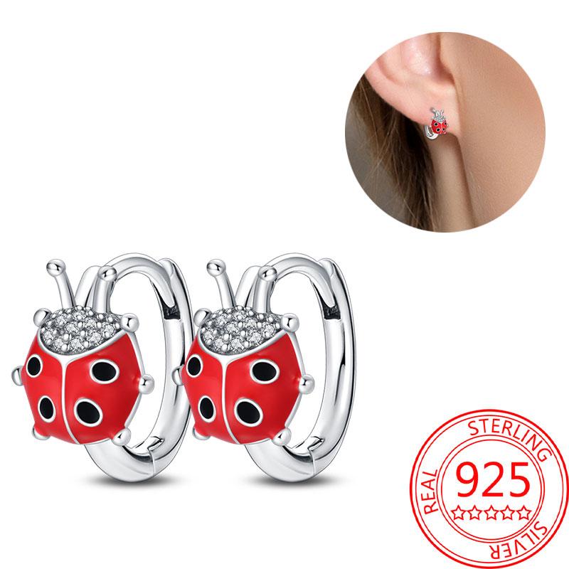 Brincos de abelha para menina adorável amarelo preto dançando abelha feliz s925 brincos de argola presente de aniversário joias de prata