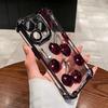 Red Cherry Plating Phone Case For Xiaomi Redmi 15 A3 15C 14C 13C K50 A1 Note 15 14 13 12 12s Pro Plus 4G 5G Anti Fall Airbag
