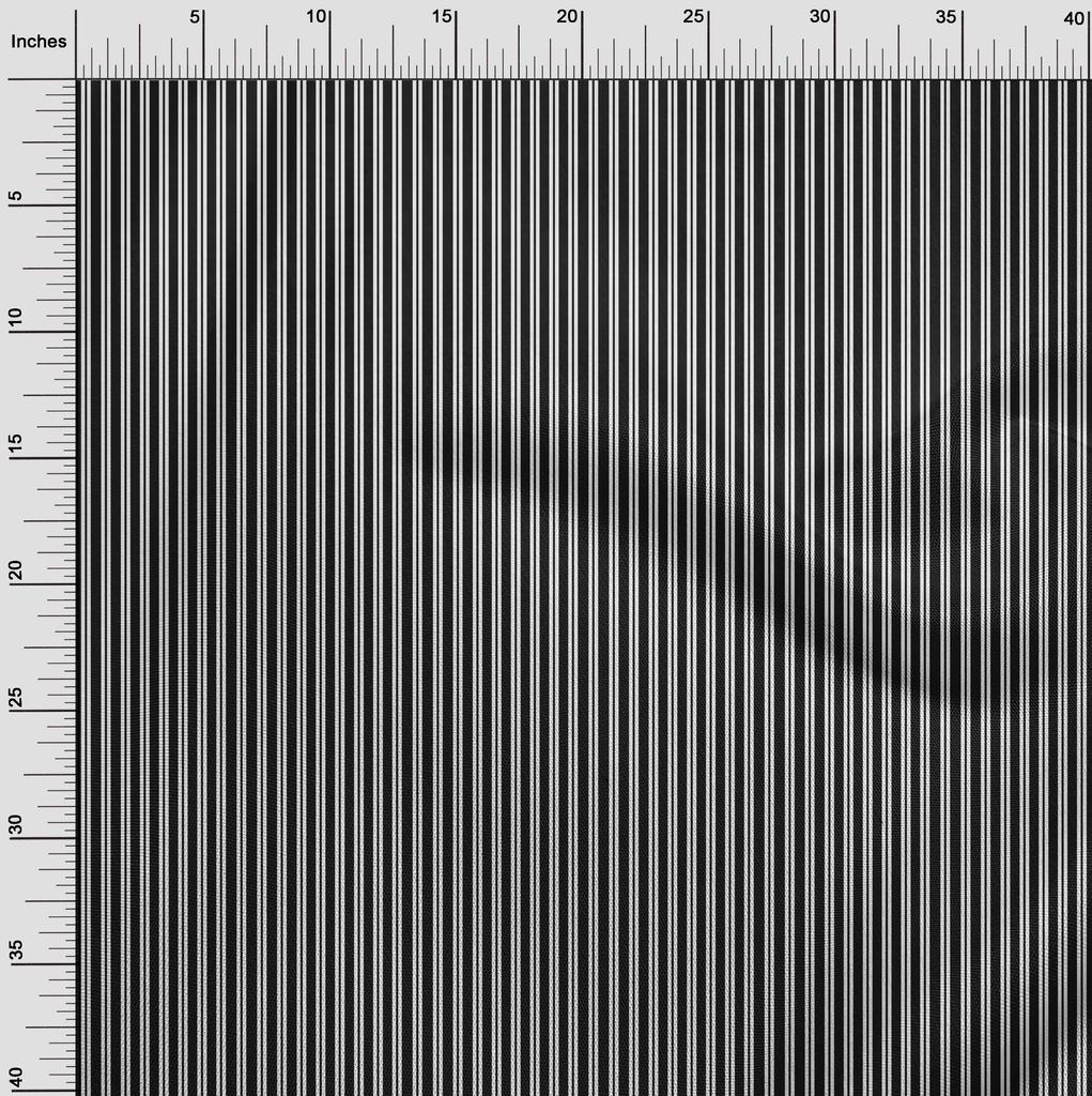 oneOone Cotton Flex Black Fabric Stripes Sewing Material Print Fabric By The Yard 40 Inch
