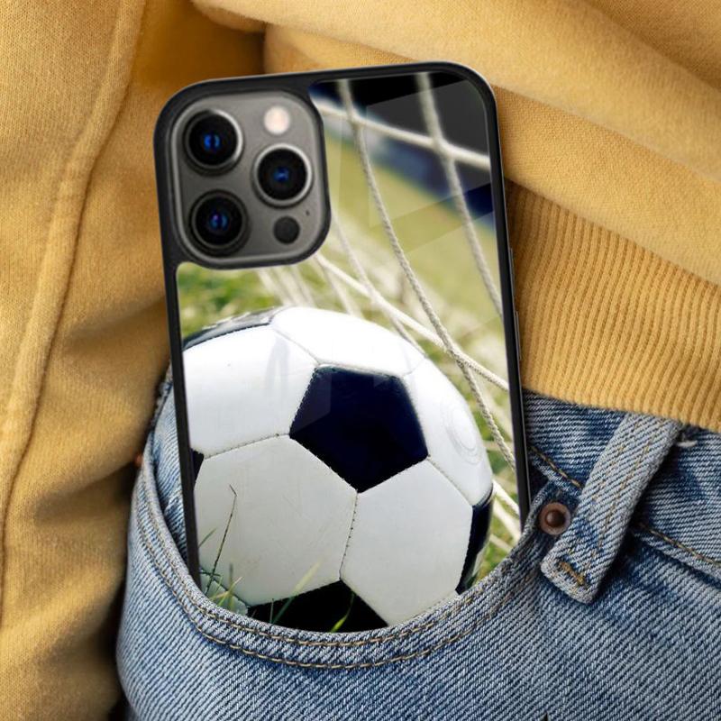 Football Soccer Soft Phone Case for iPhone 17 Air 16e Pro max 15 Pro 13 14 Plus 11 12 MagSafe Magnetic Coque