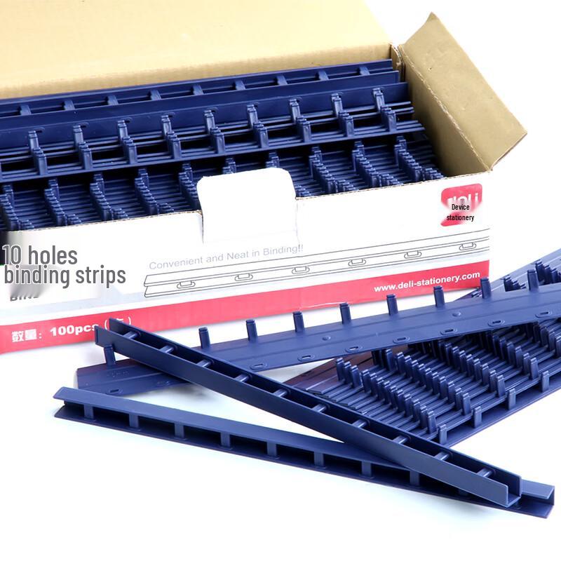 Deli 3827 10-Hole Plastic Binding Strips
