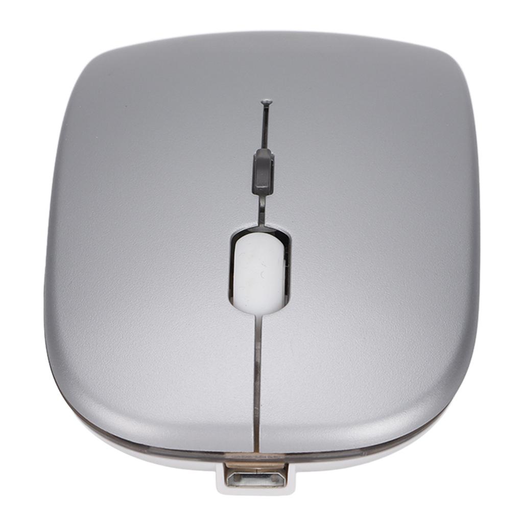 Wireless Optical Mouse 2.4GHz DPI Regulation Silent Switch Colorful Lights Office Light MouseSilver